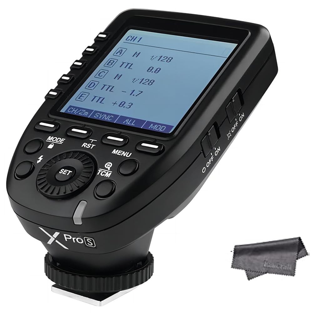 XPro TTL Wireless Trigger,1/8000s High-Speed-Sync,5 Dedicated Group Bottons a...