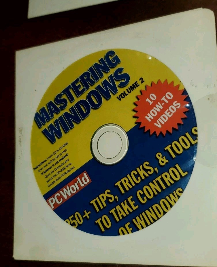 Pc World Mastering Windows Vol 1 & 2 Cd-roms New Sealed Tips Tricks & Tools