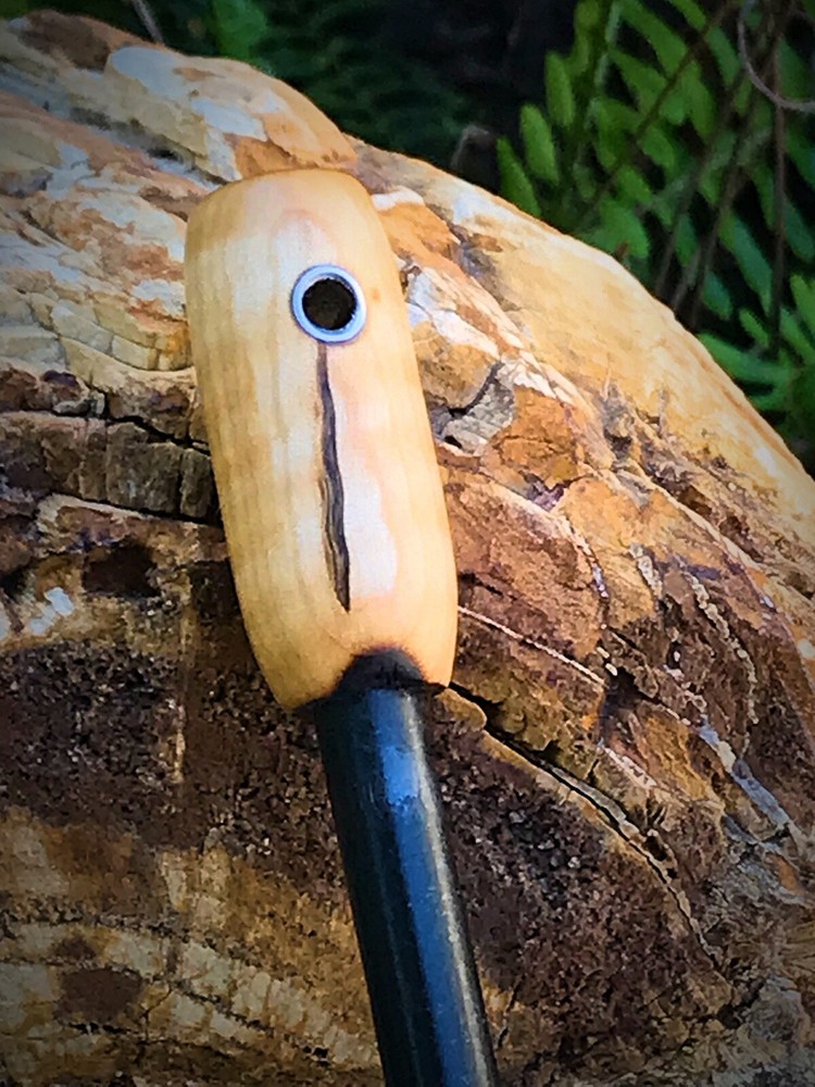 Handmade 3/8" Spalted Flame Maple Ferrocerium Rod (3)