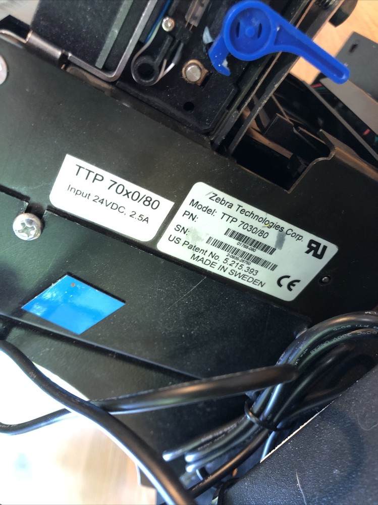 Zebra TTP 2070 Printer w/ Power Supply AS-IS Untested