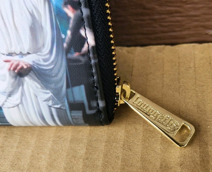 Loungefly Star Wars Wallet Princess Leia Luke Skywalker Zip Around Black