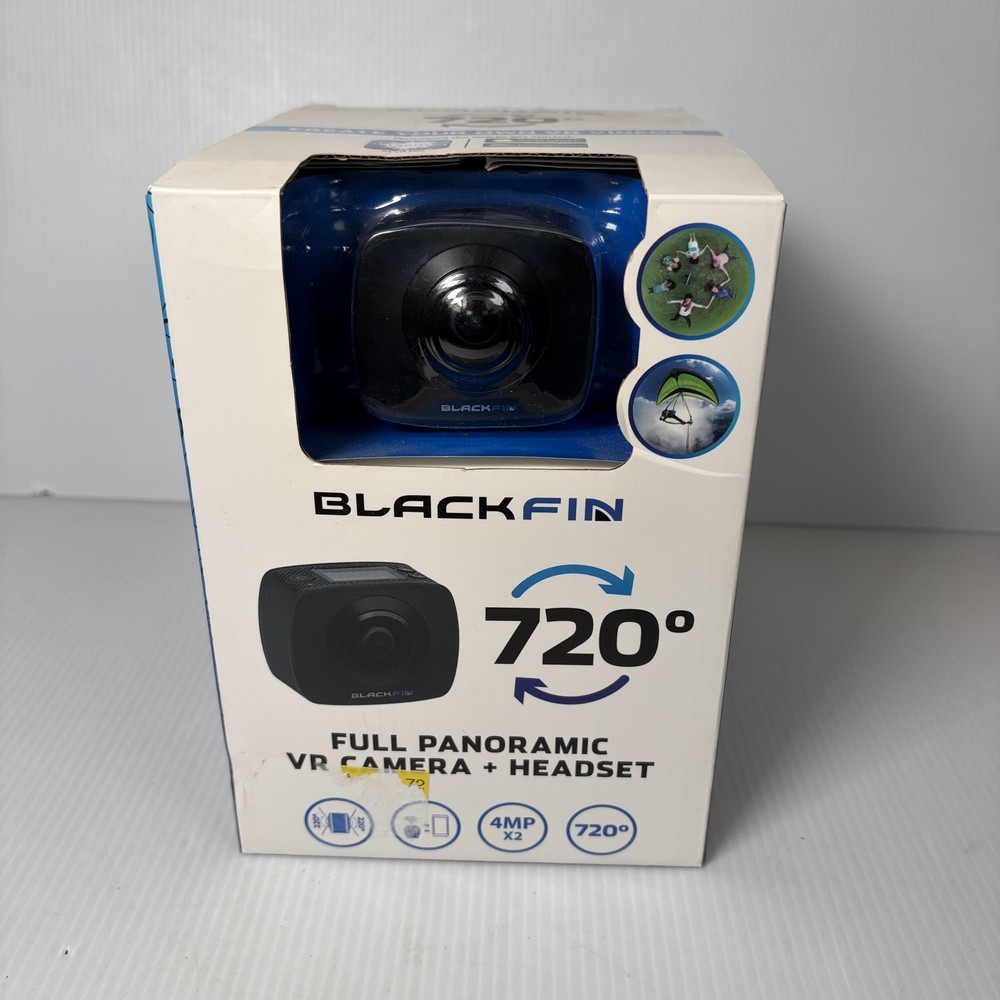 BLACKFIN 720° Full Panoramic VR Camera + Headset Kit 4MP CMOS x2 Micro USB