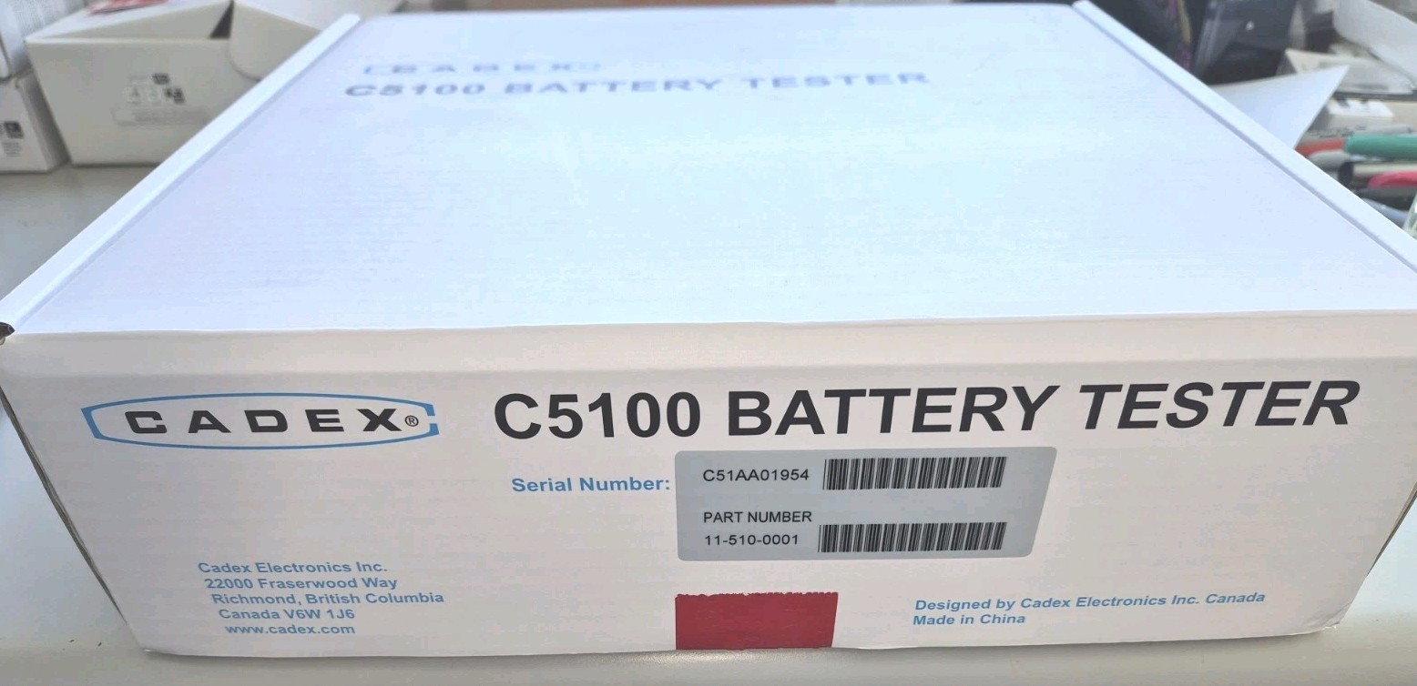 CADEX C5100 BATTERY TESTER 1501 C51AA01976 Bundle Package **OPEN BOX**