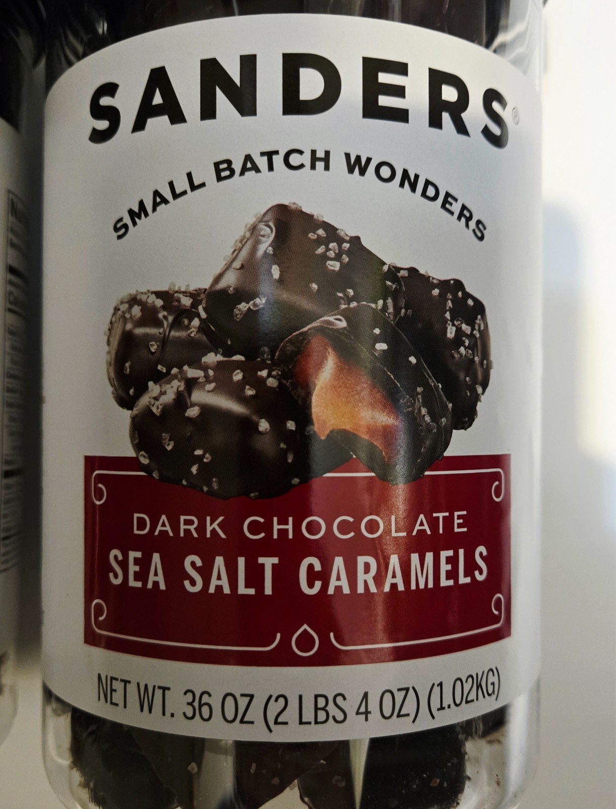 2 X Sanders Dark Chocolate Sea Salt Caramels 36 oz