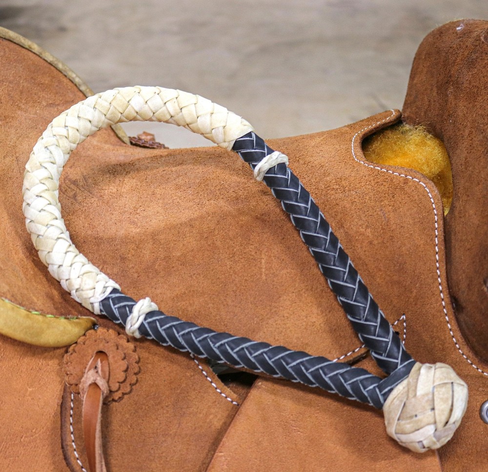 Black Braided Rawhide Leather Horse Bosal Cable Core