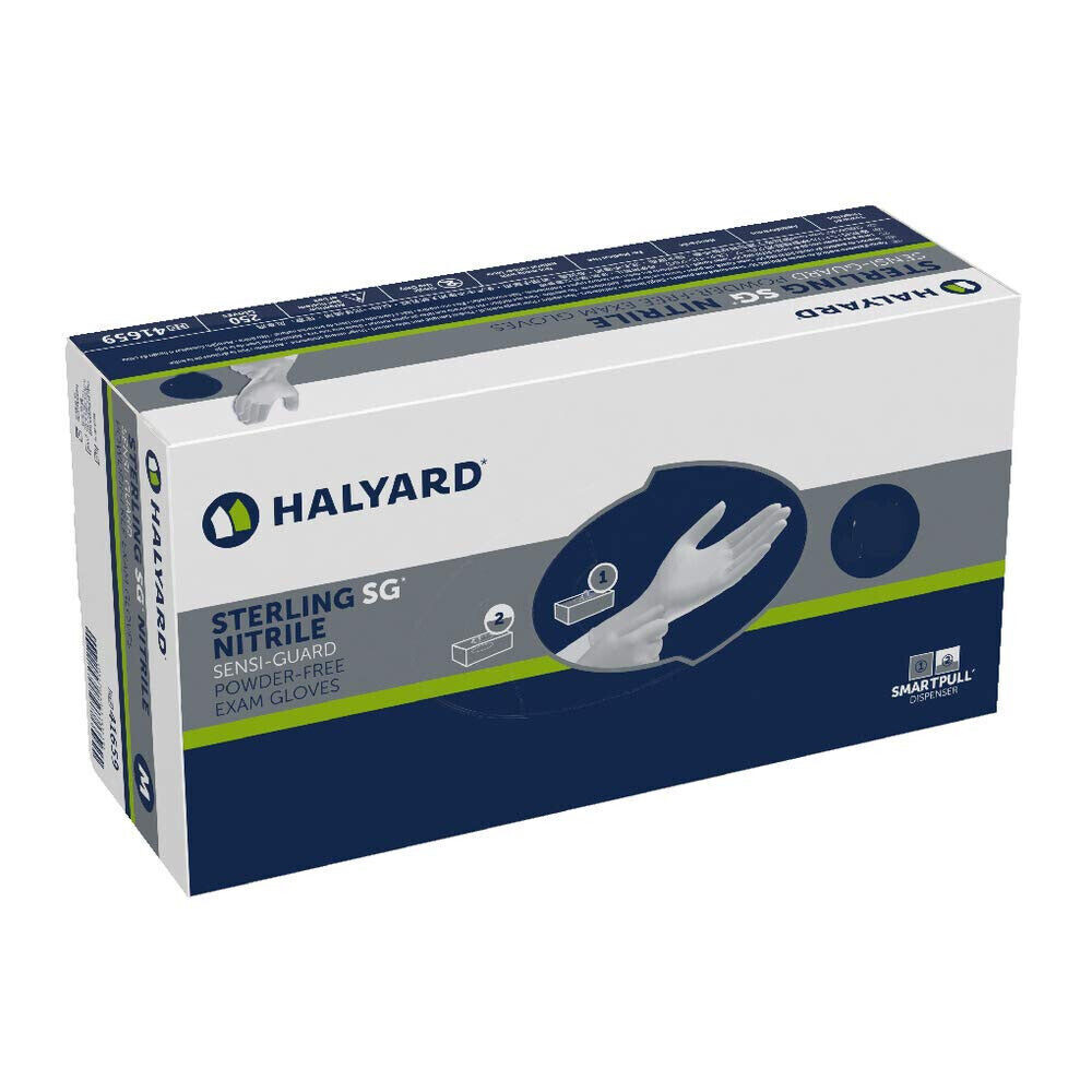 HALYARD STERLING SG Nitrile Powder-Free Exam Gloves, Gray, 2000 Count