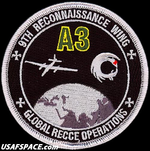 USAF 9th RECONNAISSANCE WING-9 RW-DRAGON LADY -A3- GLOBAL RECCE OPERATIONS PATCH