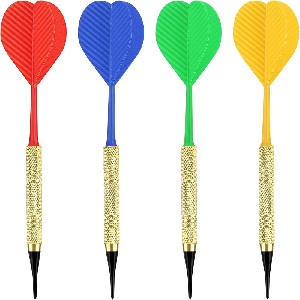 12 Pcs Soft Tip Darts, Bar Dart, Plastic Tip Darts Set, Attach Extra 100 Black 2