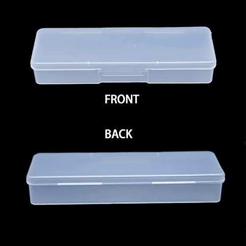 4 Pieces Plastic Storage Personal Box for Nail, Nail Implement Storage clear