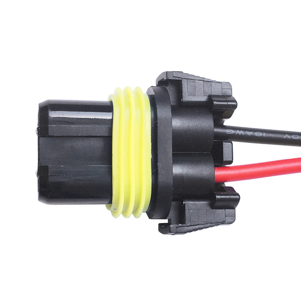 2pcs 9005 HB3 Wiring Pigtail Female Connector Harness Headlight Dual Beam Socket