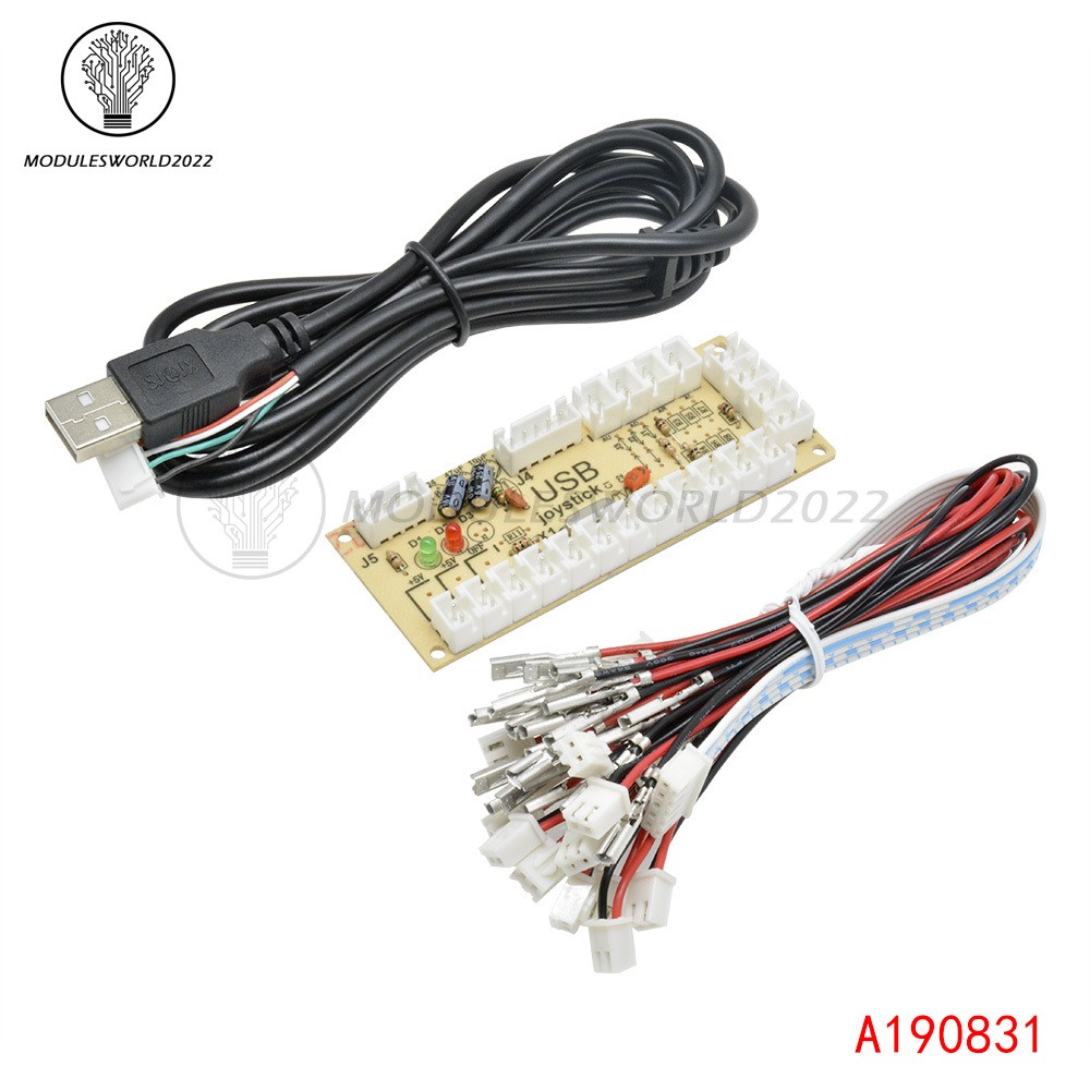 Zero Delay Arcade USB Encoder PC to Joystick Button For MAME Fight Stick Control
