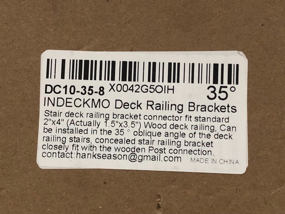 INDECKMO Deck Railing Brackets 35* DC10-35-8