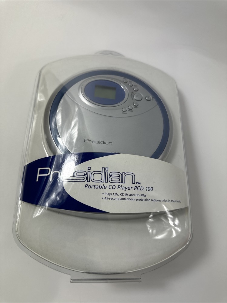 Presidian Portable CD Player PCD-100 45 Second Anti Shock  Vintage Electronics