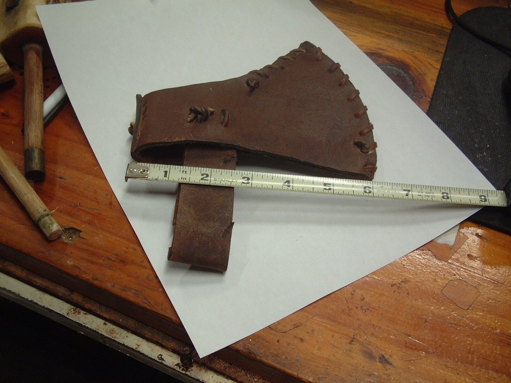 Axe Sheath, Primitive Handcrafted Leather Protector Camping Axe Handle Guard