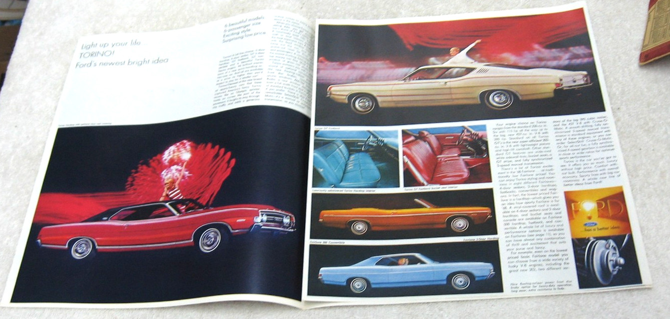 VINTAGE 1968 FORD 500 MUSTANG TBIRD FALCON LTD LX TORINO BROCHURE