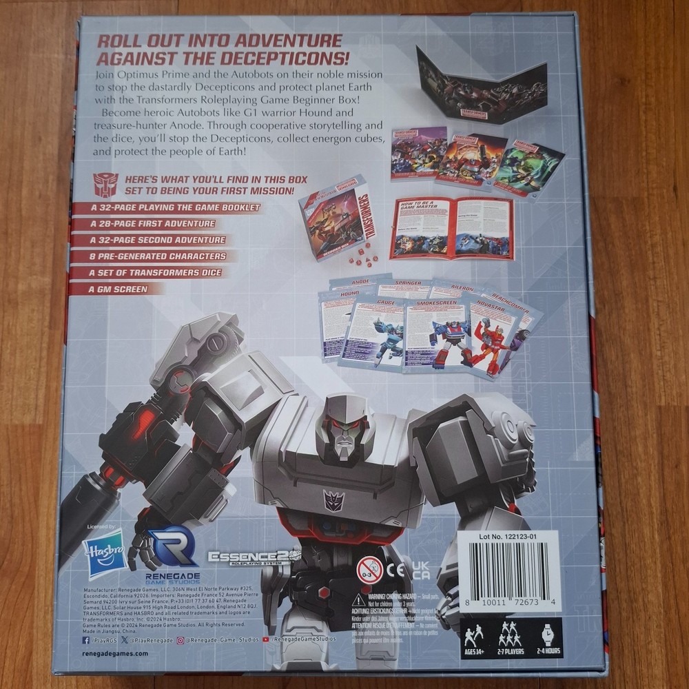 Transformers Roleplaying Game RPG. Beginner Box Excellent condition