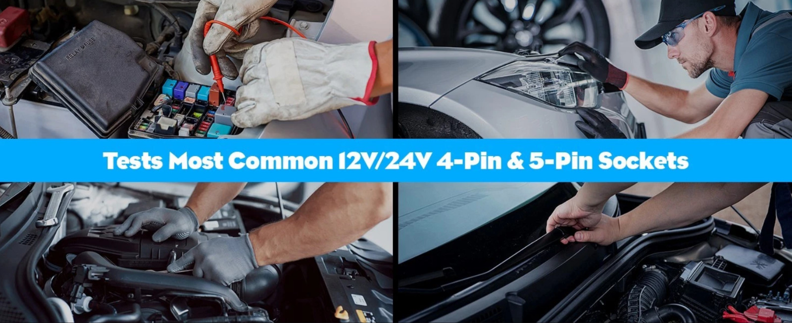 New Automotive Electronic Relay Car Relay Tester Universal 12/24V LED Indicator