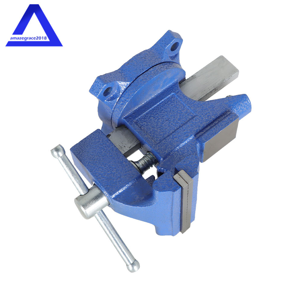 4.5" Heavy Bench Vise with Anvil Swivel Locking Base Table top Clamp New