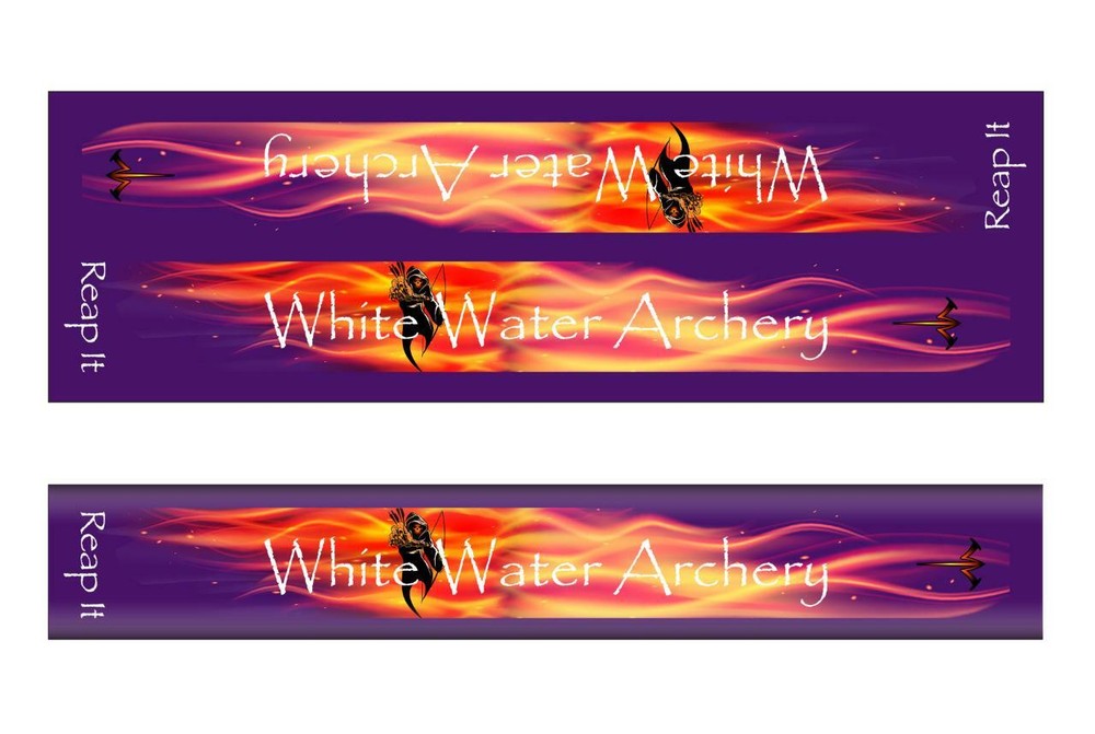 White Water Archery Grim Reaper "Reap it" Flames Purple Solid Stabilizer Wrap