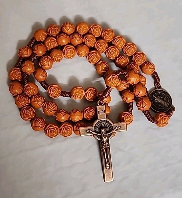 CHRISTIAN CATHOLIC SAINT BENEDICT HANDMAID ROSARY FreeShipping