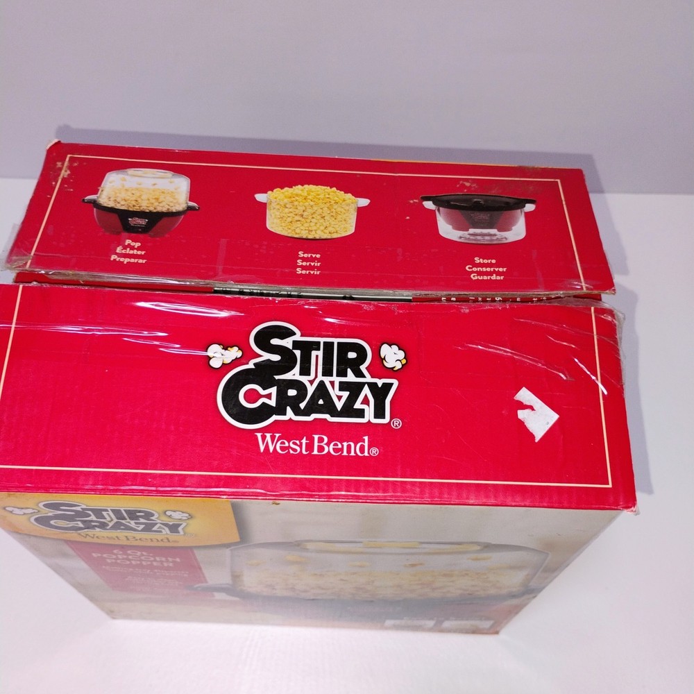 West Bend Stir Crazy 6 Quart Popcorn Popper
