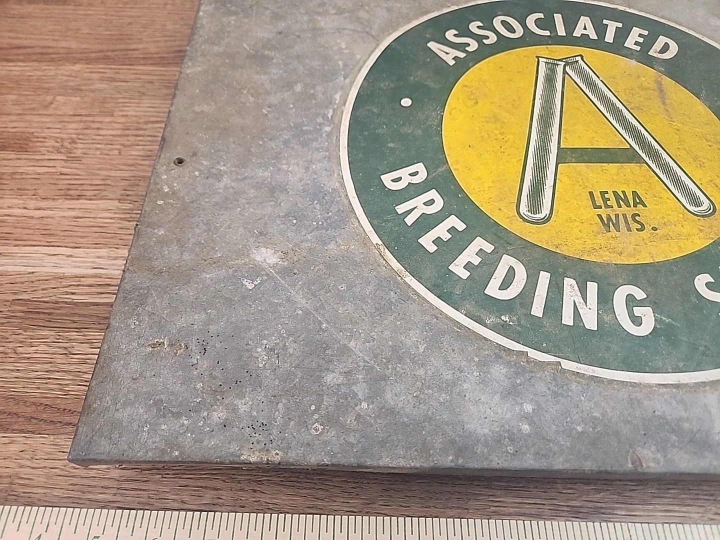 Vintage Associated Breeding Service Metal Box, Lena, WI Horse Insemination