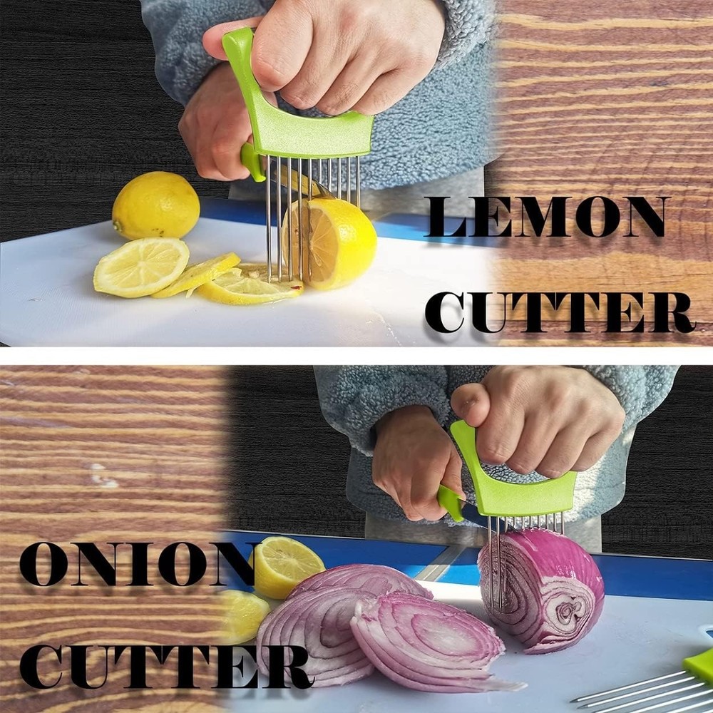 Onion Holder for Slicing - Multi-Purpose Kitchen Tool for Safe and Efficient Sli