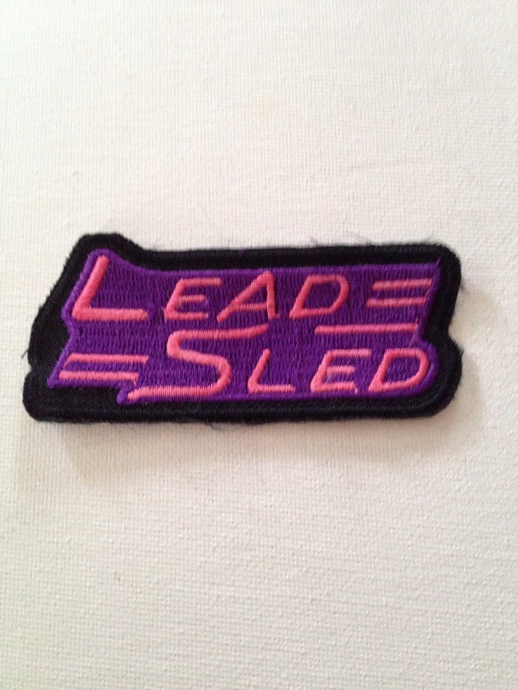 Lead Sled Embroidered Patch With Adhesive Iron On Back