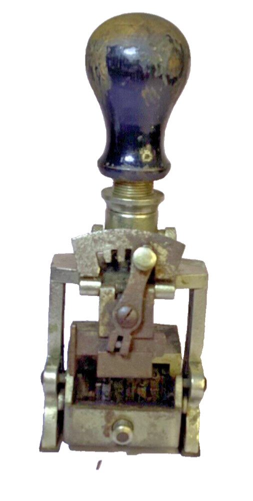 Vintage Hand Press Numbering Machine,German