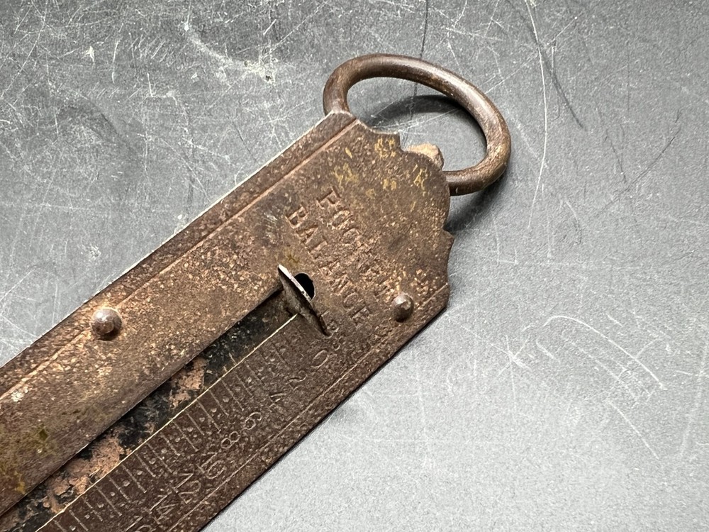 ANTIQUE 25lbs POCKET SPRING BALANCE SCALE
