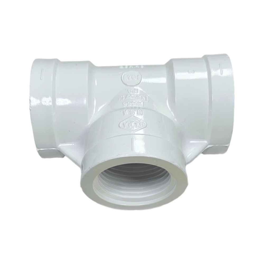 10 Pack PVC Threaded Tee (TxTxT) 1"