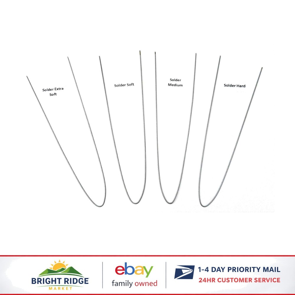 Assorted Silver Solder Wire Set with Extra Soft, Soft, Medium and Hard Grades