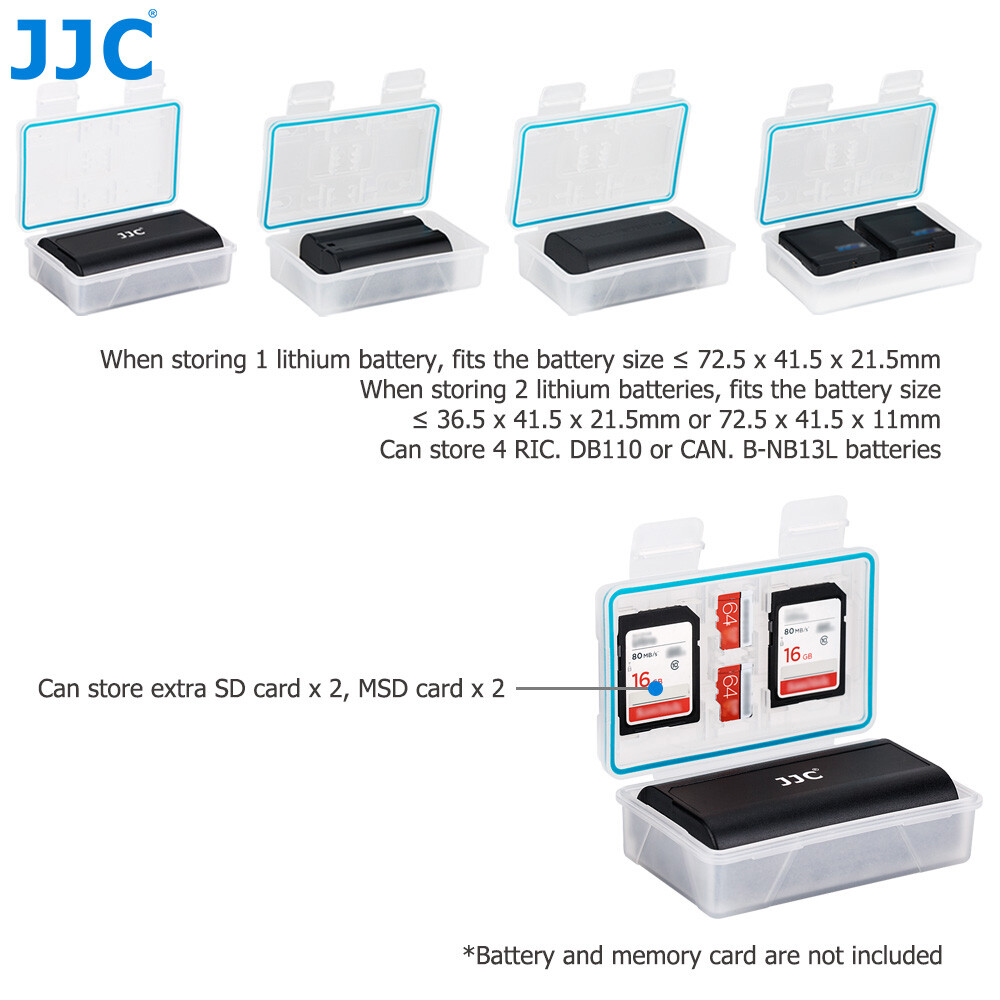 Camera Battery Case Memory Card Holder Storage Box for SD SDHC SDXC Micro SD TF