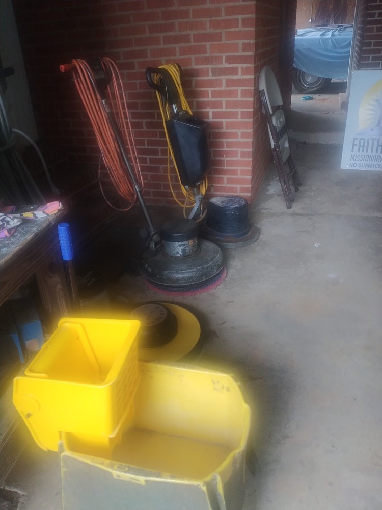 stripping waxing walk behind floor machine