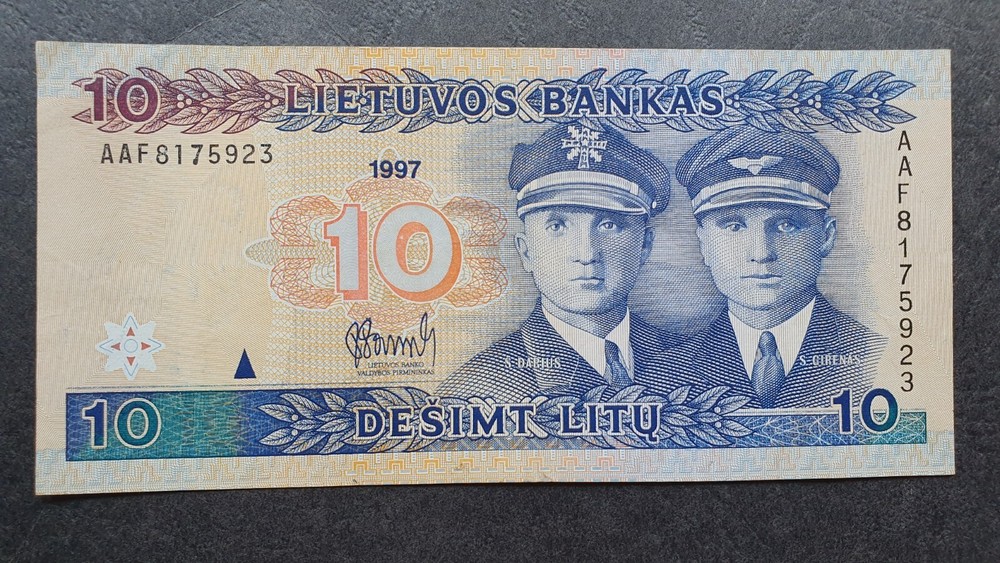 LITHUANIA 10 litu 1997, XF, P59
