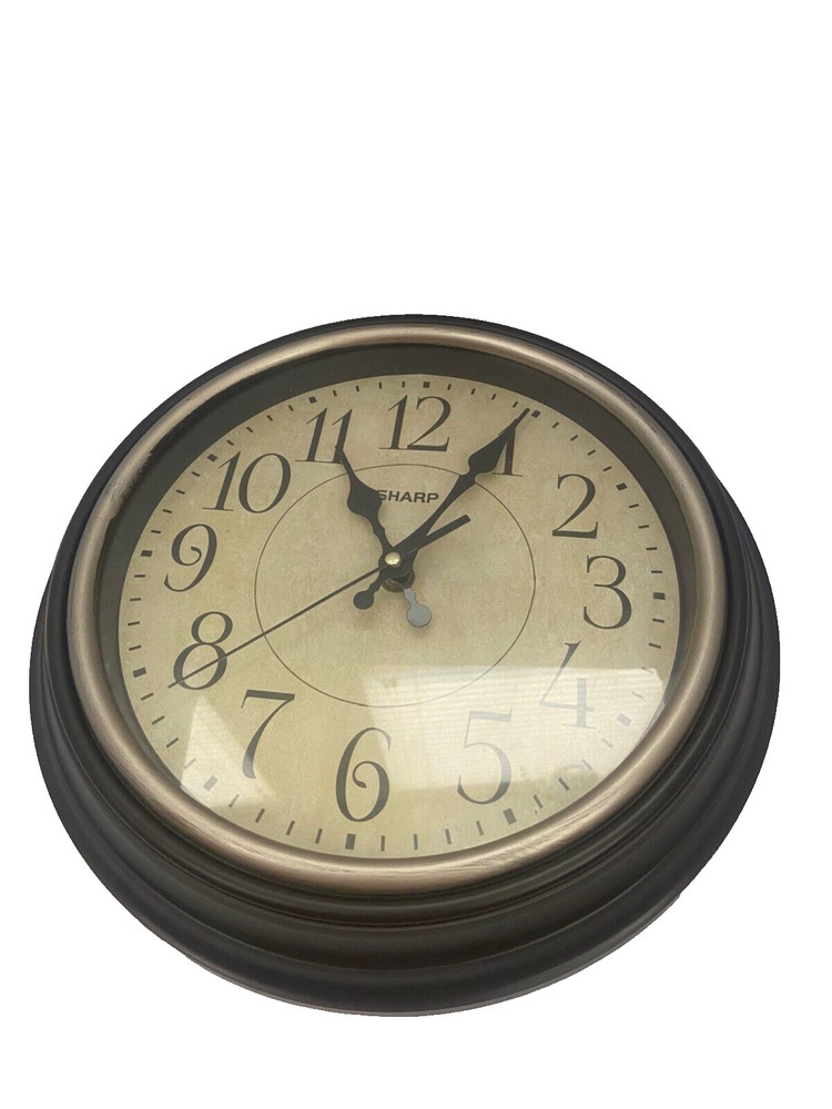 Sharp Round Wall Clock vintage style