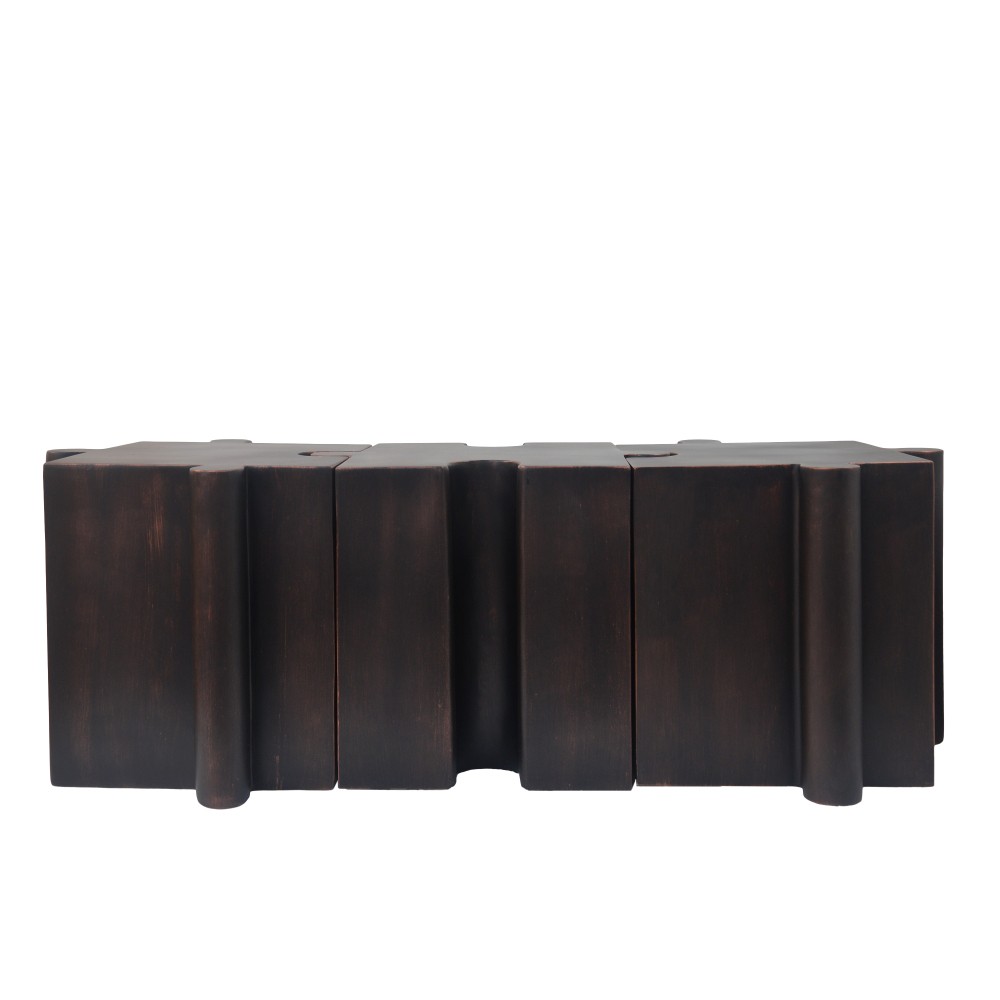 Modular Puzzle Art Side Table, MGO Concave Edge for Indoor & Outdoor, Copper