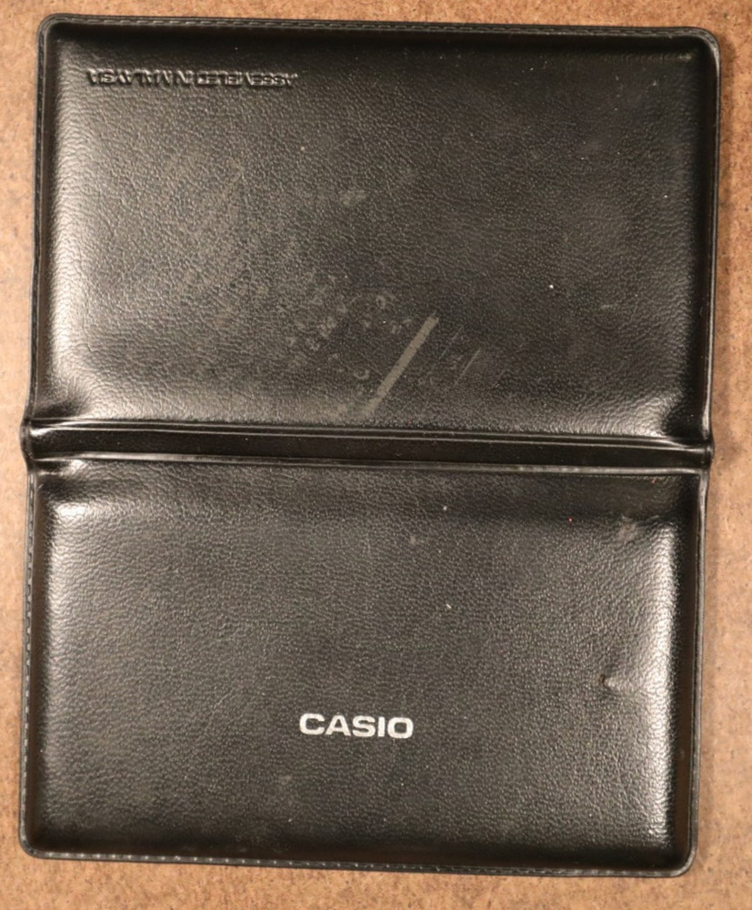 Vintage Casio SL-100B Electronic Calculator Foldable Case Solar Cell