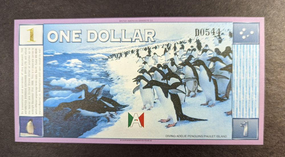 1999 $1.00 ANTARCTICA UNC Commerotive polymar