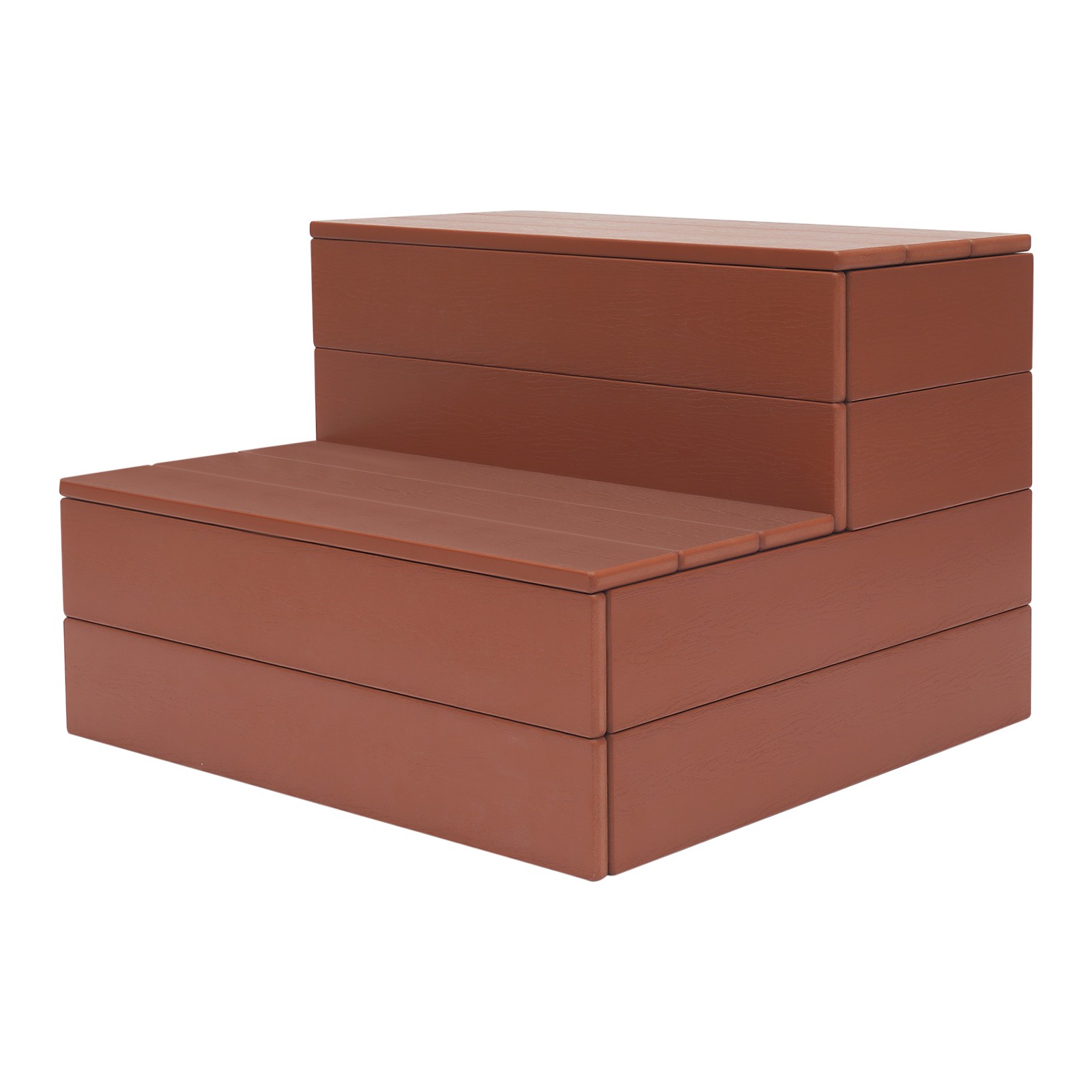 2-Step Hot Tub Step Bathtub Steps, Spa Steps, Hot Tub Stairs Reddish Brown