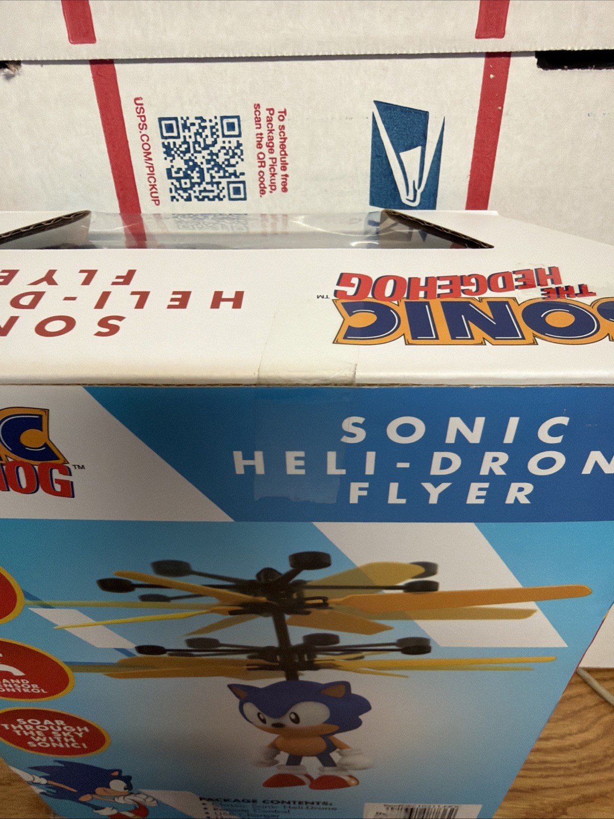 Classic Sonic The Hedgehog HELI-DRONE FLYER Inc Remote Control Hand Sensor NEW