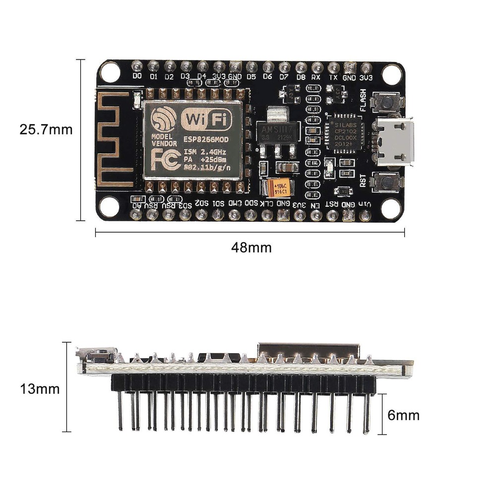 3Pcs ESP8266 NodeMcu LUA CP2102 ESP-12E Internet Wireless WiFi Development Board