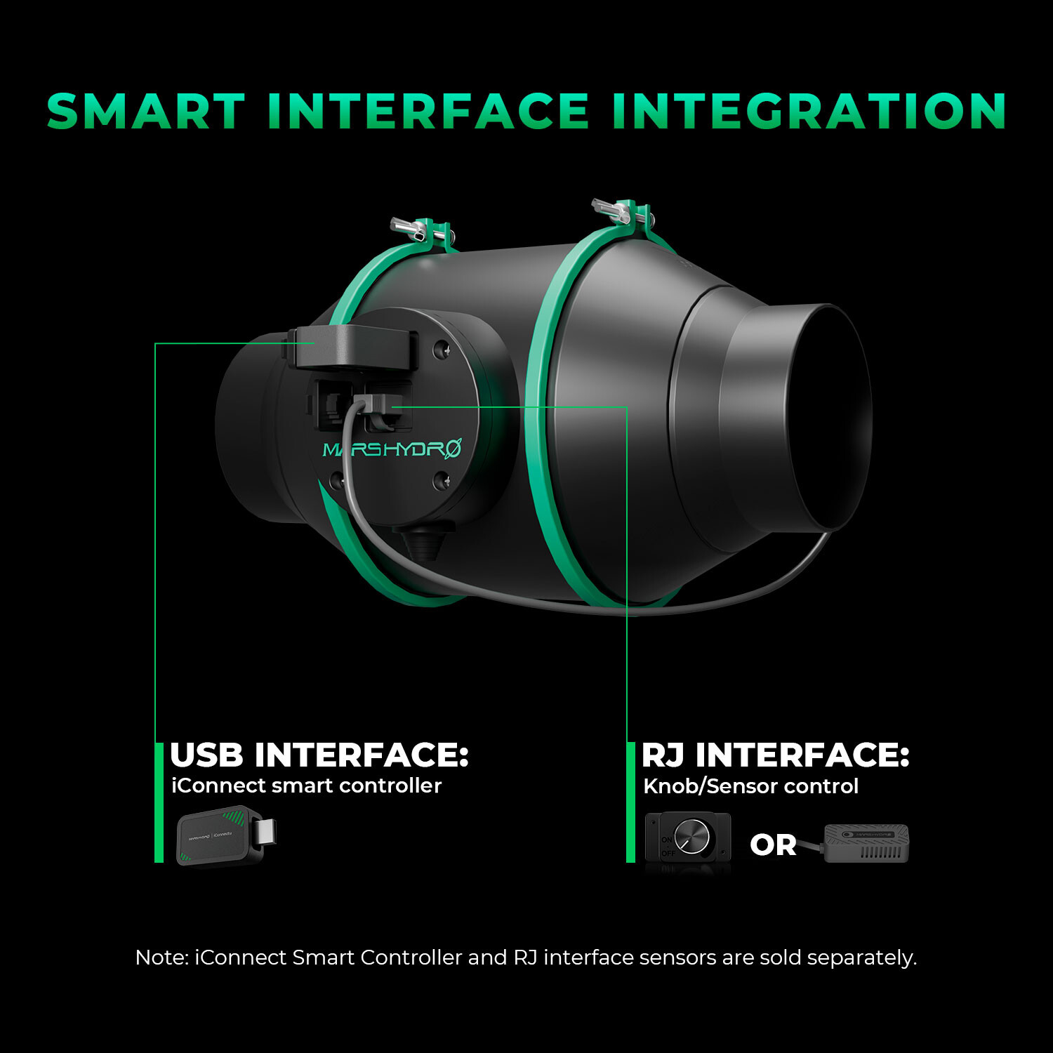 Mars Hydro Ifresh 4"Inline Fan Carbon Filter Kit Smart APP Control for Grow Tent