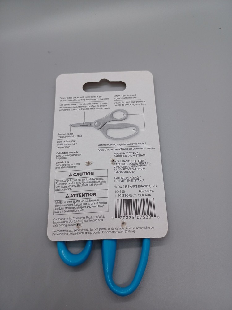 Fiskars scissors Pointed Tip Size 5 in ages 4+ Turquoise