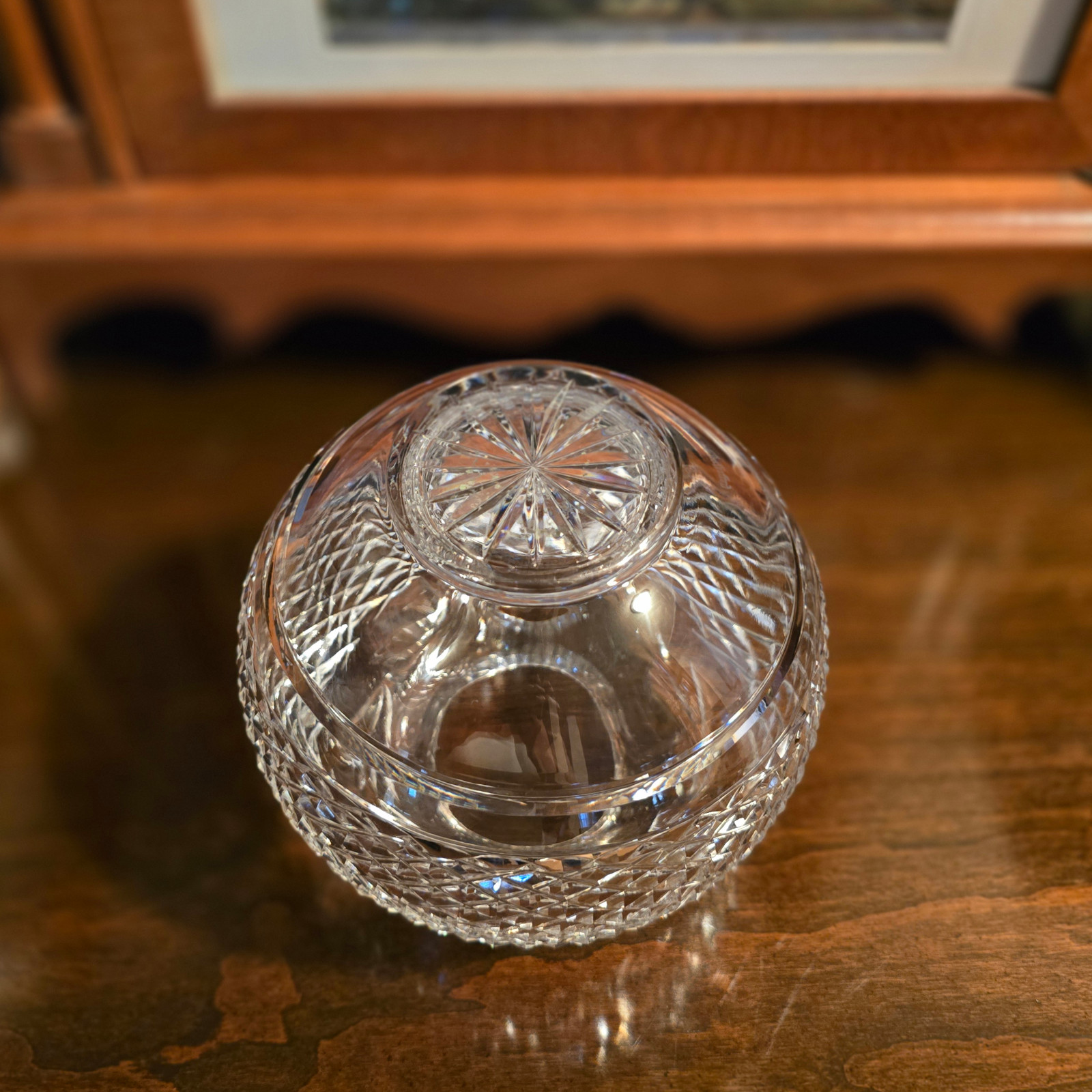 VTG WATERFOLD Irish Crystal Glandore Globe Rose Bowl 1976 Ireland