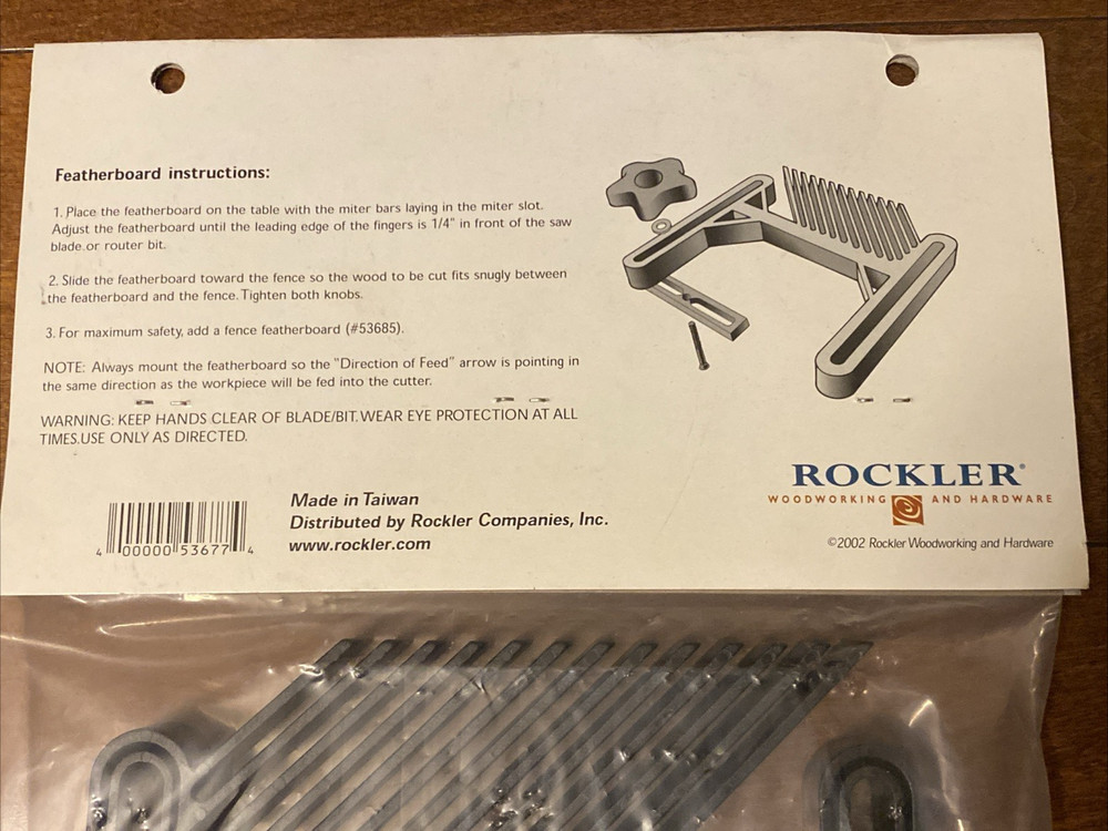 Rockler Woodworking Table Featherboard