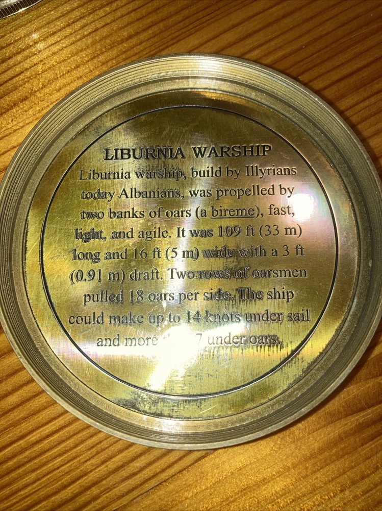nautical brass compass liburnia warship