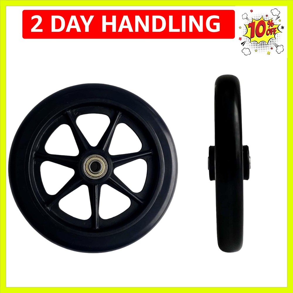 for Walker - Universal Hard Rubber Walker Wheels Replacement, Fit Drive Rolla...