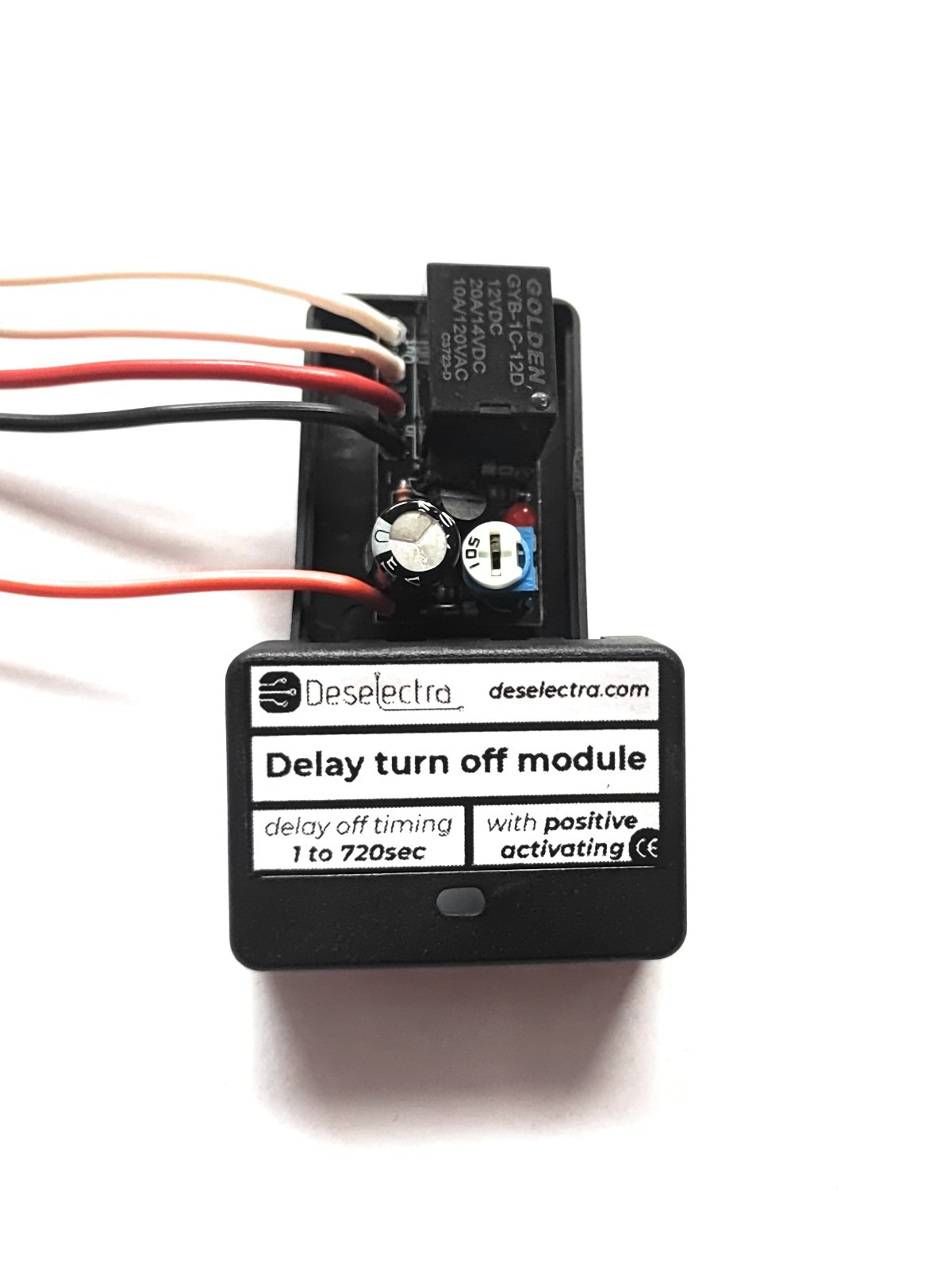 12V Adjustable Time Delay Relay Module 1–720s 20A Timer Automotive