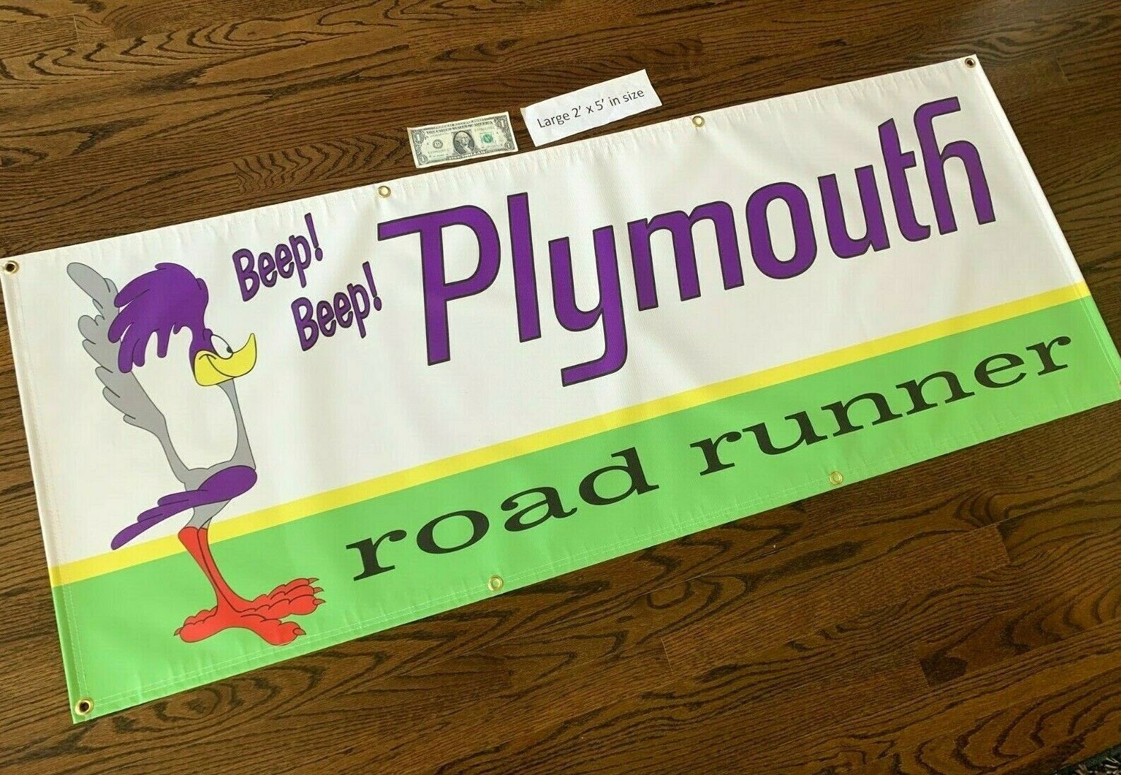PLYMOUTH ROAD RUNNER Garage Banner Sign (Large 2'x5')